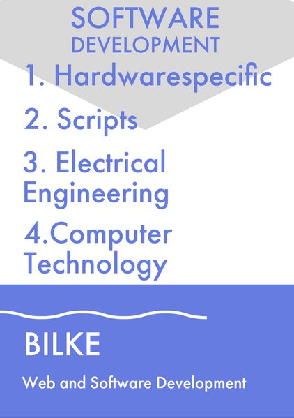 Software development - hardware - script - electrical engineering - computer technology